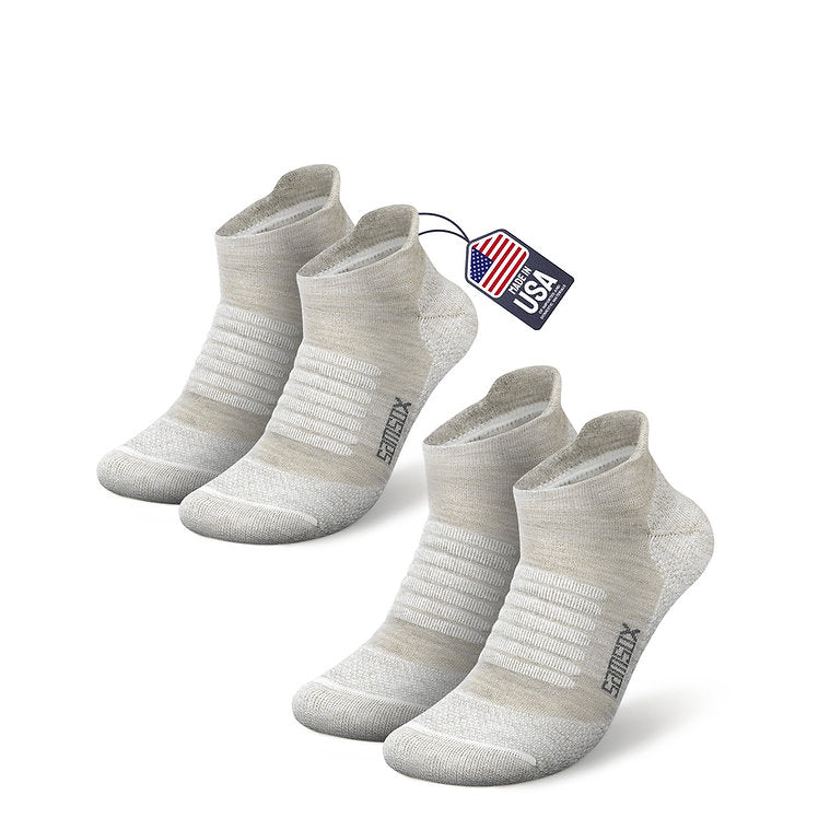 Charleston Low-Cut Merino Wool Running Socks (2-Pair)